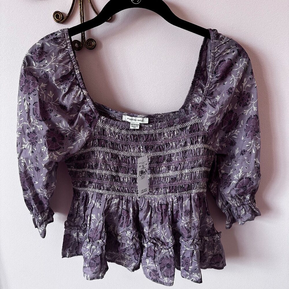 American Eagle XS Purple Blouse